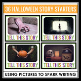 Halloween Writing Picture Prompts - Narrative Writing Story Starters Cards