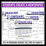 Hamlet Project - Creative Newspaper Final Assignment for Shakespeare's Play
