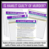 Hamlet Trial Activity - Is Hamlet Mad? Prosecution and Defense Speeches
