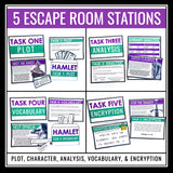 Hamlet Escape Room Activity - Breakout Review Game for Shakespeare's Play