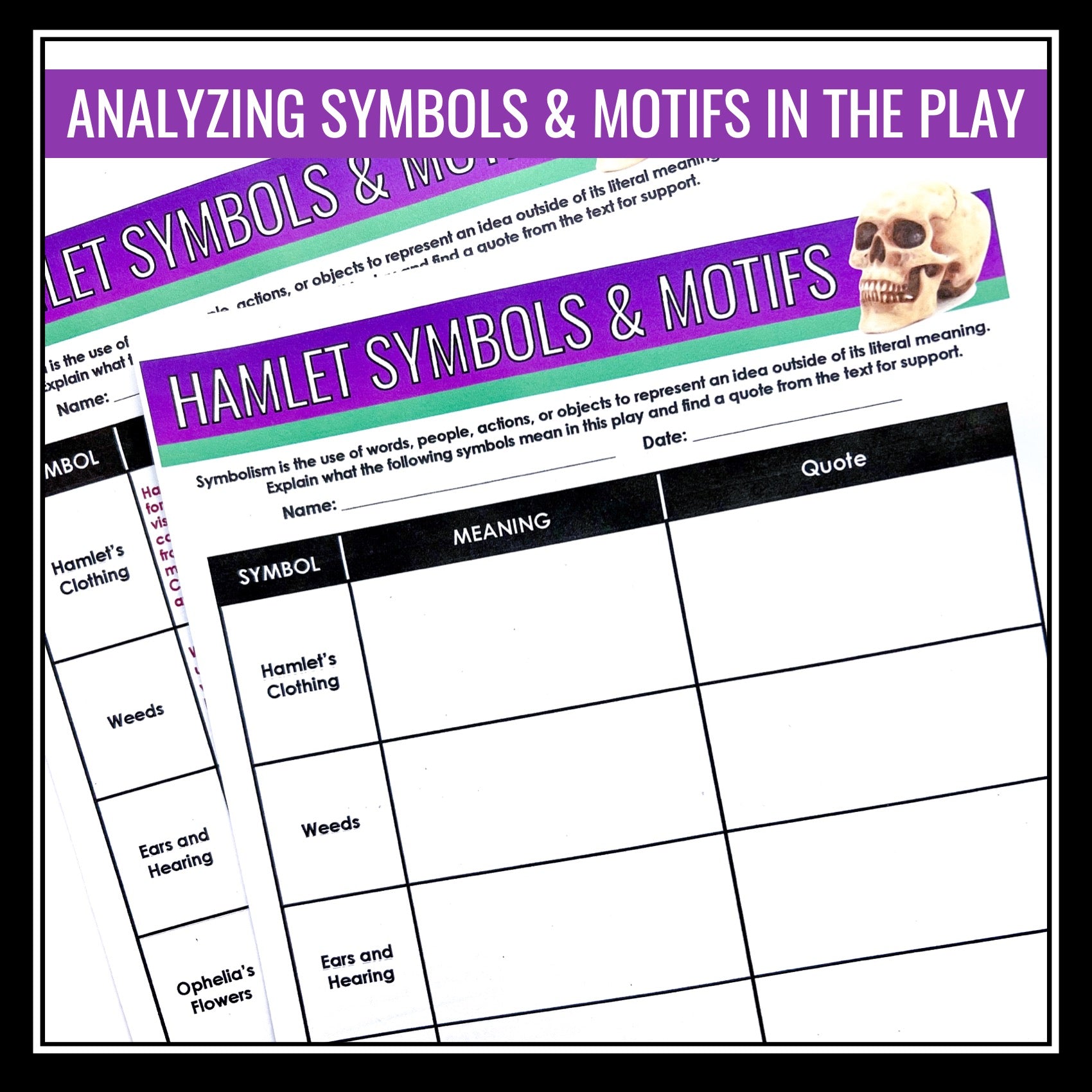 Hamlet Script Sign Hamlet Symbolism Assignment - Analyzing Symbols and Motifs in Shakespe ...
