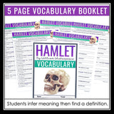 Hamlet Vocabulary Booklet, Presentation, and Answer Key - Shakespeare Play