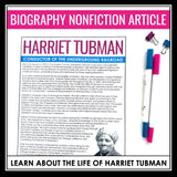 Harriet Tubman Biography, Slides & Questions - Black History & Women's History
