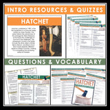Hatchet Unit Plan - Gary Paulsen Novel Study Reading Unit