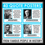History Posters - Hashtag Quotes Bulletin Board Display Decor and Assignment