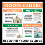 Nonfiction Reading Comprehension Digital Article and Activities - The Taj Mahal