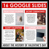 History of Valentine's Day Lesson Slides and Digital Writing Assignments