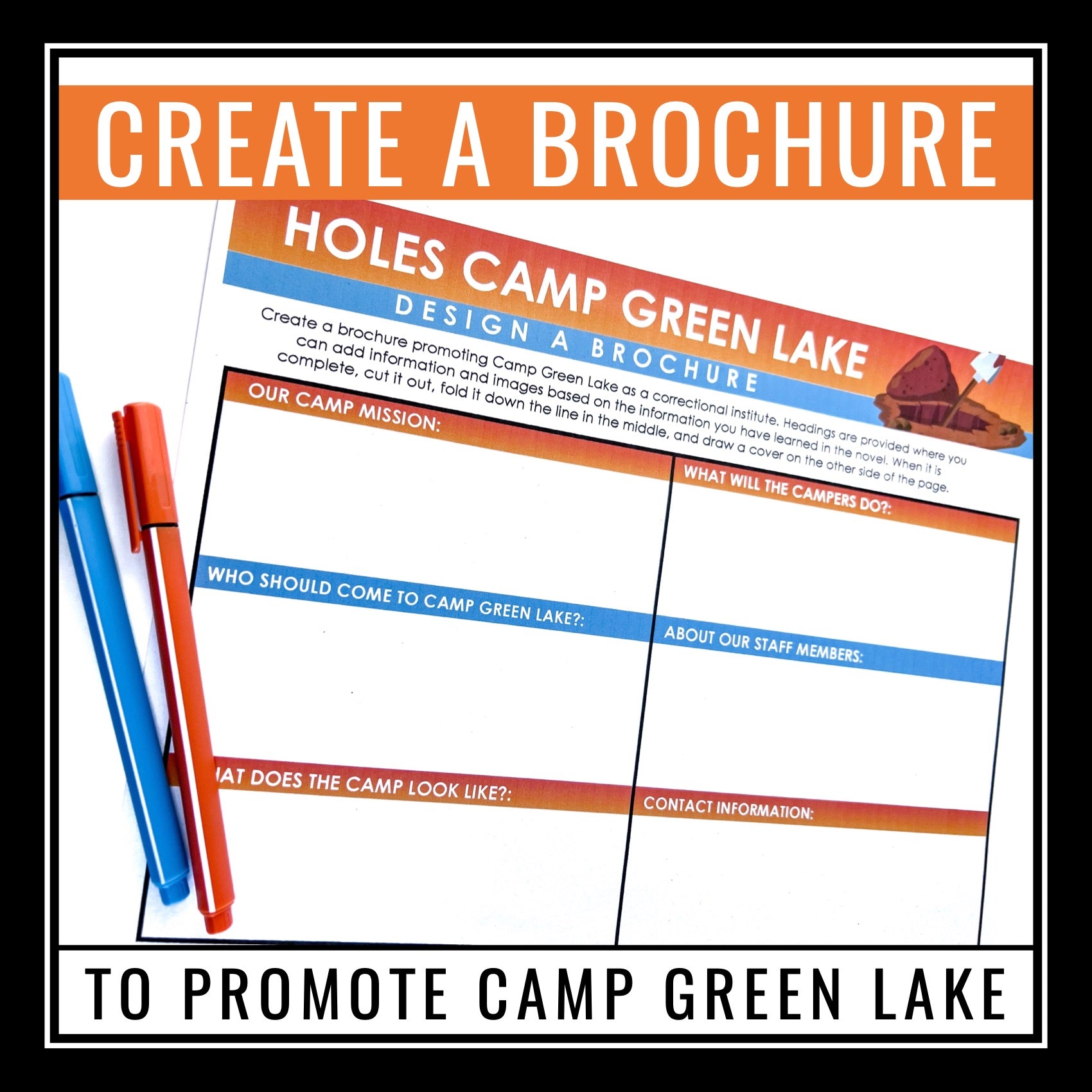 Holes Creative Assignment - Creating a Camp Green Lake Brochure