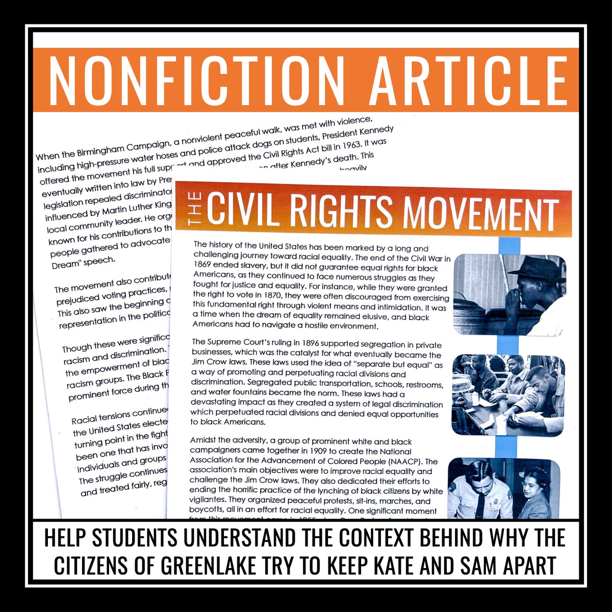 Holes Historical Context Article and Assignment - Racism Civil Rights ...