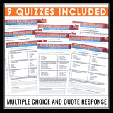 Holes Quizzes - Multiple Choice and Quote Chapter Quizzes & Answers Louis Sachar