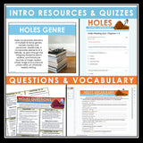Holes Unit Plan - Louis Sachar Novel Study Reading Unit - Digital Print Bundle