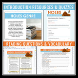Holes Unit Plan - Louis Sachar Novel Study Reading Unit - Digital Version