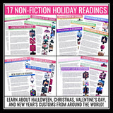 Holidays Around the World - Christmas, Valentine's Day, Halloween, New Year's