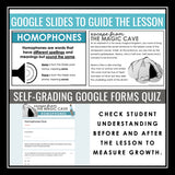 Homophones Escape Room Digital Grammar Activity, Google Slides, and Quiz