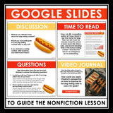 Nonfiction Reading Comprehension Digital Activities - Hot Dog Competitions