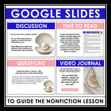 Nonfiction Reading Comprehension Digital Activities - How Pearls are Made