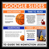 Nonfiction Reading Comprehension Digital Article and Activities - Basketball