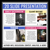 I Like to See it Lap the Miles by Emily Dickinson - Poetry Lesson and Activities