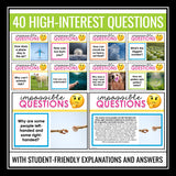 Making Inferences and Predictions Bell Ringers Activity - Impossible Questions