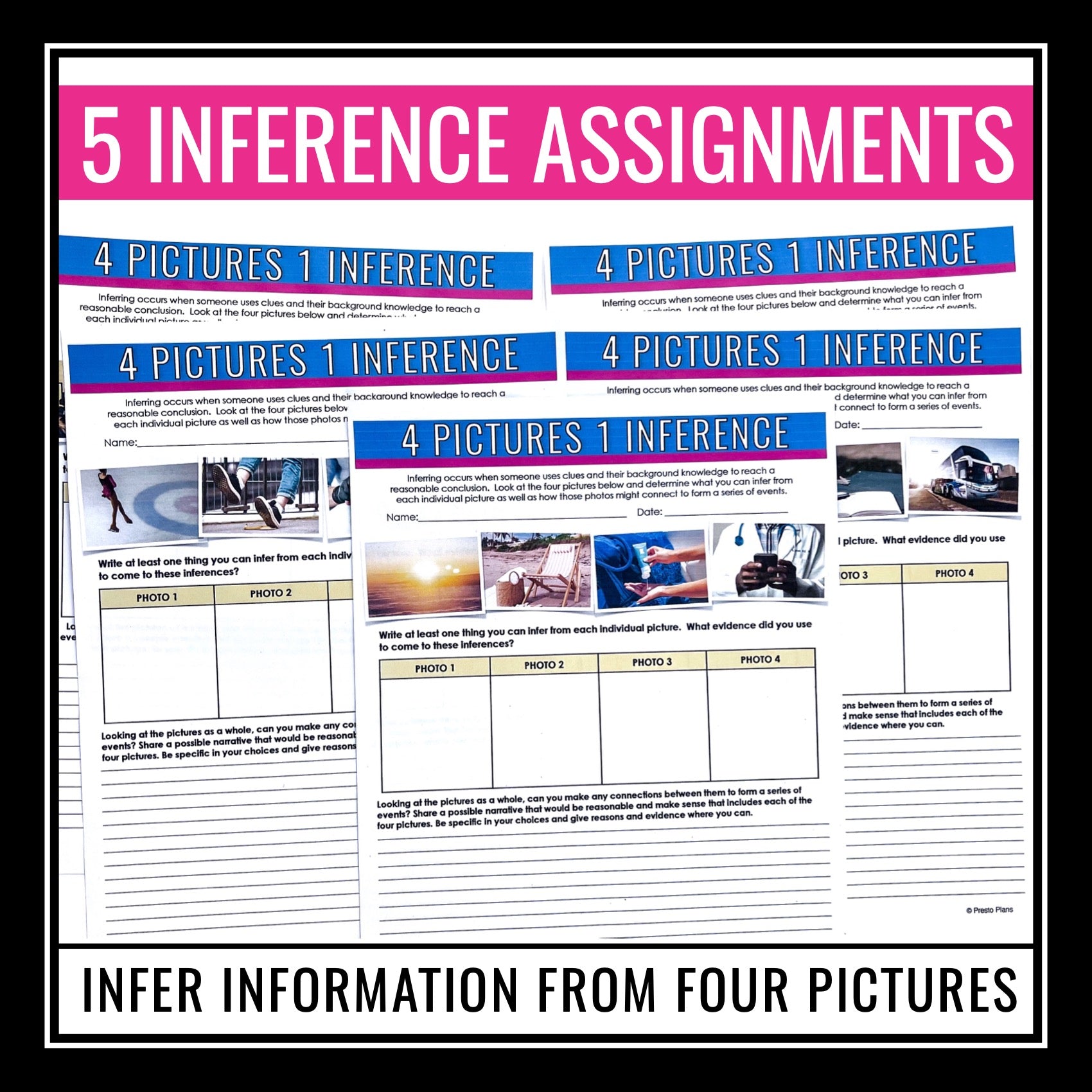 Inference Activity - Pictures and Photos Inferencing Activities and As ...