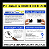 Inference Crime Scene Close Reading Inferencing Activity and Presentation