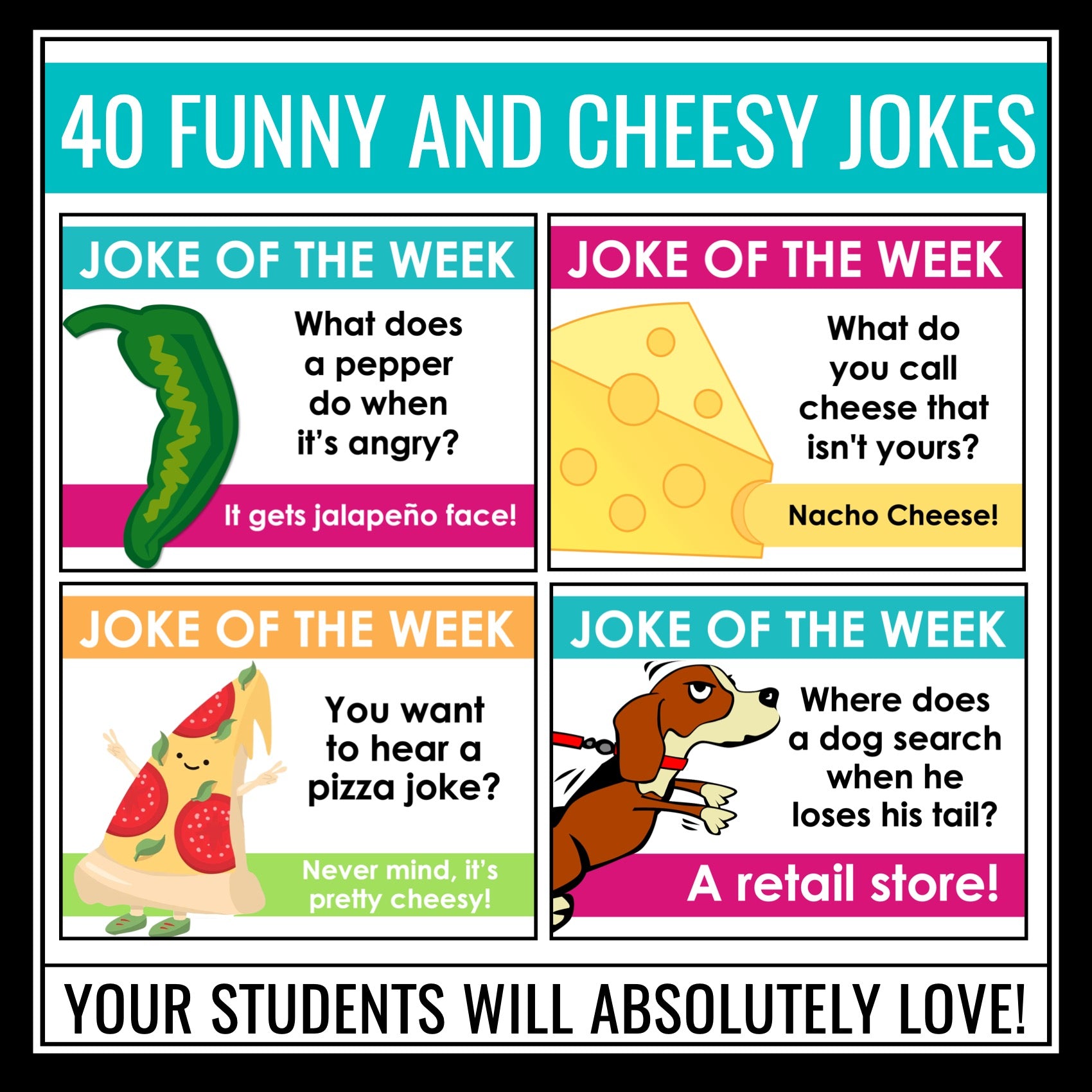 Joke of the Week - Funny Jokes Classroom Posters or Weekly Bell-Ringer ...