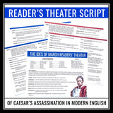 Julius Caesar Reader's Theater Script for Act 3 Scene 1 of Shakespeare's Play