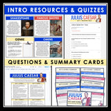 Julius Caesar Unit Plan - Drama Unit Shakespeare's Play Digital Print Bundle
