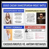 Julius Caesar Activity - Shakespeare Insult Battle of Philippi Act 5 Class Game