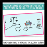 Socratic Seminar - Life on Social Media Discussion Slides, Organizers & Handouts