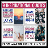 Martin Luther King Jr Day Posters - Classroom Bulletin Board MLK Quotes Display