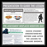 Misplaced Modifiers Grammar Activity Escape Room Challenge, Slides, and Quiz