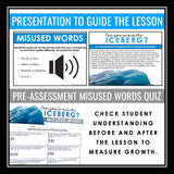 Commonly Confused Words Grammar Activity Escape Challenge, Slides, and Quiz
