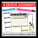 Novel or Short Story Project - Turn a Story into a Movie Book Report Assignments