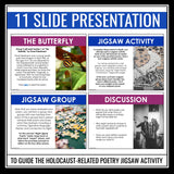 Night by Elie Wiesel Activity - Holocaust Poetry Jigsaw Analyzing Poems Activity