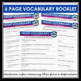 Night by Elie Wiesel Vocabulary Booklet, Presentation, and Answer Key