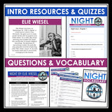 Night by Elie Wiesel Unit Plan - Novel Study Memoir Unit Digital Print Bundle