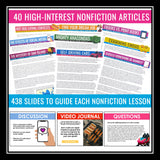 Nonfiction Article of the Week - Reading Comprehension & Analysis Activities