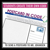 Number the Stars Assignment - Postcard in Code Creative Writing Novel Activity