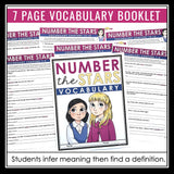 Number the Stars Vocabulary Booklet, Presentation, and Answer Key Definitions