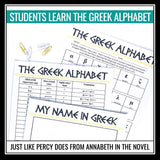 Percy Jackson and The Lightning Thief Activity - Learning The Greek Alphabet
