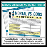 Percy Jackson and The Lightning Thief Activity - Mortal & Olympian News Project