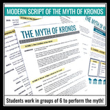 Percy Jackson and The Lightning Thief Activity - Myth of Kronos Reader's Theater