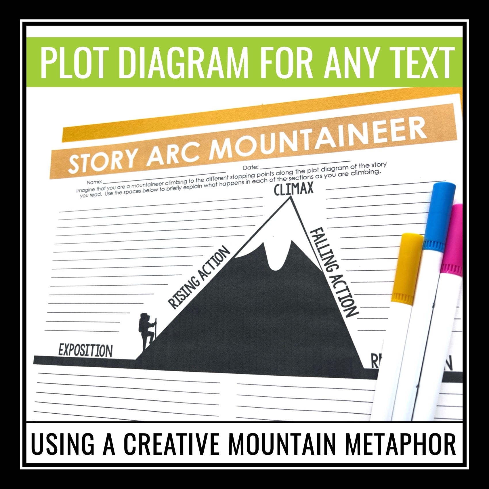 Plot Diagram Assignment for Any Novel or Short Story - Story Elements ...