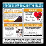 Poetry Meter and Rhythm Presentation & Digital Escape Room Reading Activity