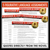 Prisoner B-3087 by Alan Gratz Figurative Language Assignments and Answer Keys