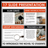 Prisoner B-3087 by Alan Gratz Introduction Slides Discussion, Biography, Context