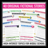 Reading Comprehension Passages and Questions Program - Middle School Test Prep