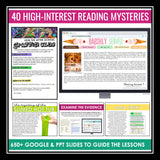 Reading Mysteries Program - Close Reading Inference Activities - Digital & Print