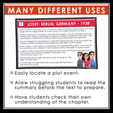 Refugee Chapter Summaries - Plot Summary Cards for Alan Gratz's Novel